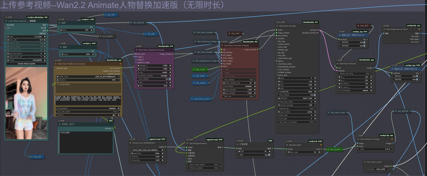 Wan2.2+Animate动画人物主体替换-自动蒙版-lora
