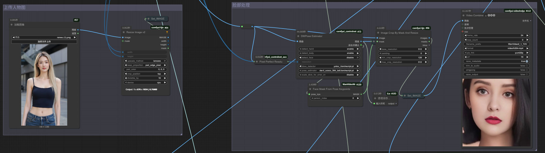 Wan2.2+Animate动画人物主体替换-自动蒙版-lora